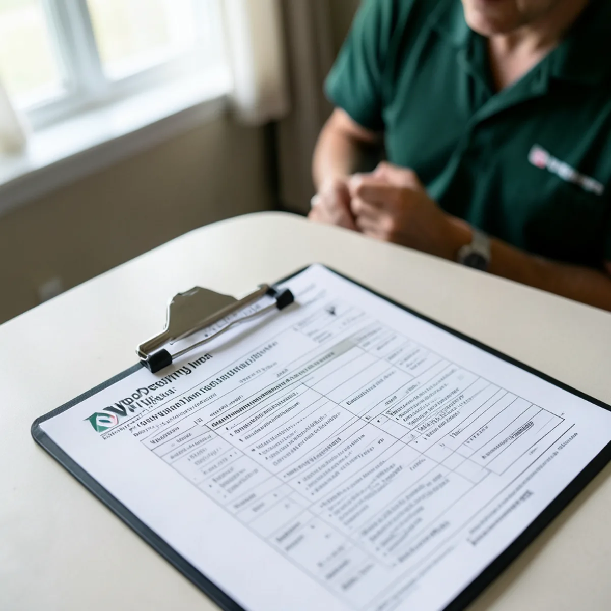Standard NPMA-33 Wood Destroying Insect report form showing inspection sections
