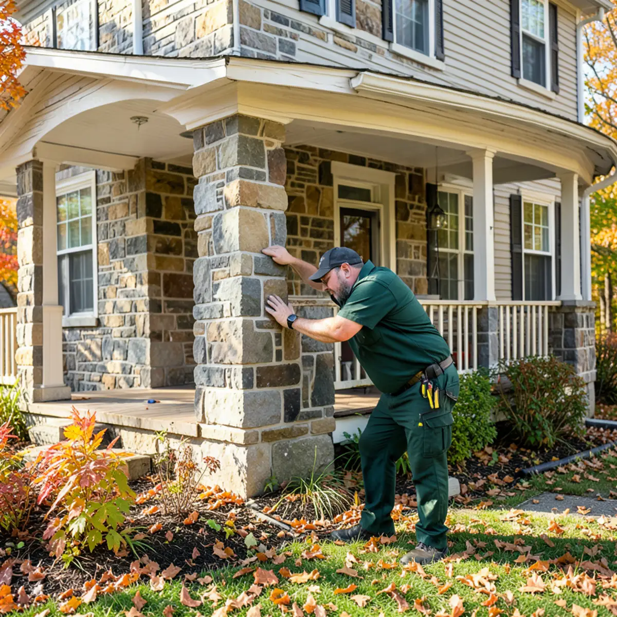 Historic two-story home with stone foundation along quiet street in Saxonburg, PA